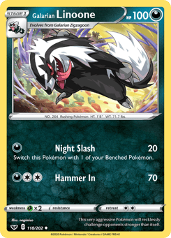 Galarian Linoone 118/202 Sword & Shield