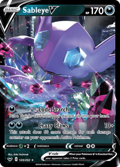 Sableye V 120/202 Sword & Shield
