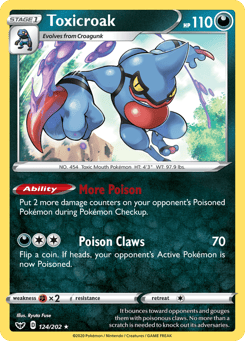 Toxicroak 124/202 Sword & Shield
