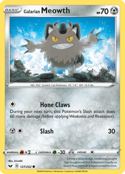Galarian Meowth 127/202 Sword & Shield