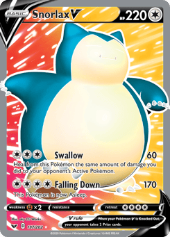 Snorlax V 197/202 Sword & Shield