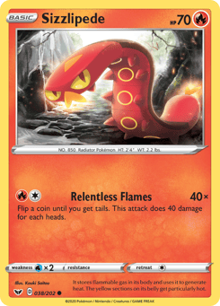 Sizzlipede 038/202 Sword & Shield