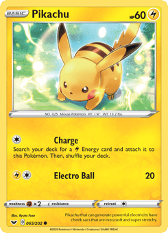 Pikachu 065/202 Sword & Shield