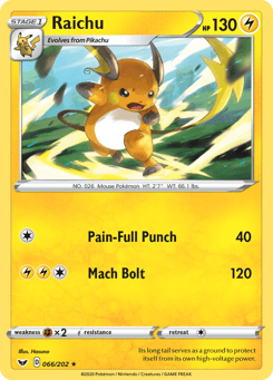 Raichu 066/202 Sword & Shield