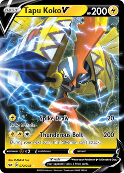 Tapu Koko V 072/202 Sword & Shield