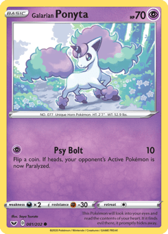 Galarian Ponyta 081/202 Sword & Shield
