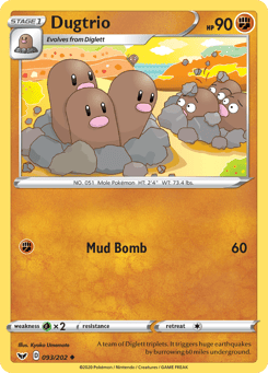 Dugtrio 093/202 Sword & Shield