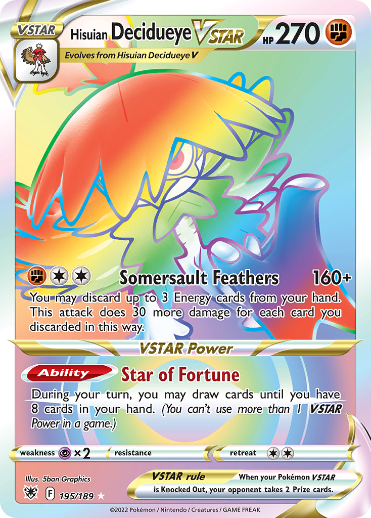 Hisuian Decidueye VSTAR 195/189 Astral Radiance