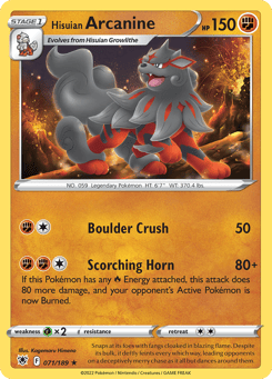 Hisuian Arcanine 071/189 Astral Radiance