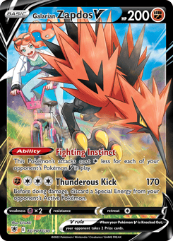 Galarian Zapdos V TG19/TG30 Astral Radiance Trainer Gallery