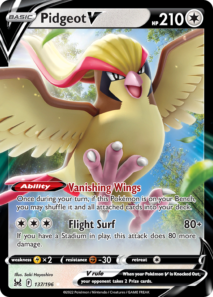 Pidgeot V 137/196 Lost Origin