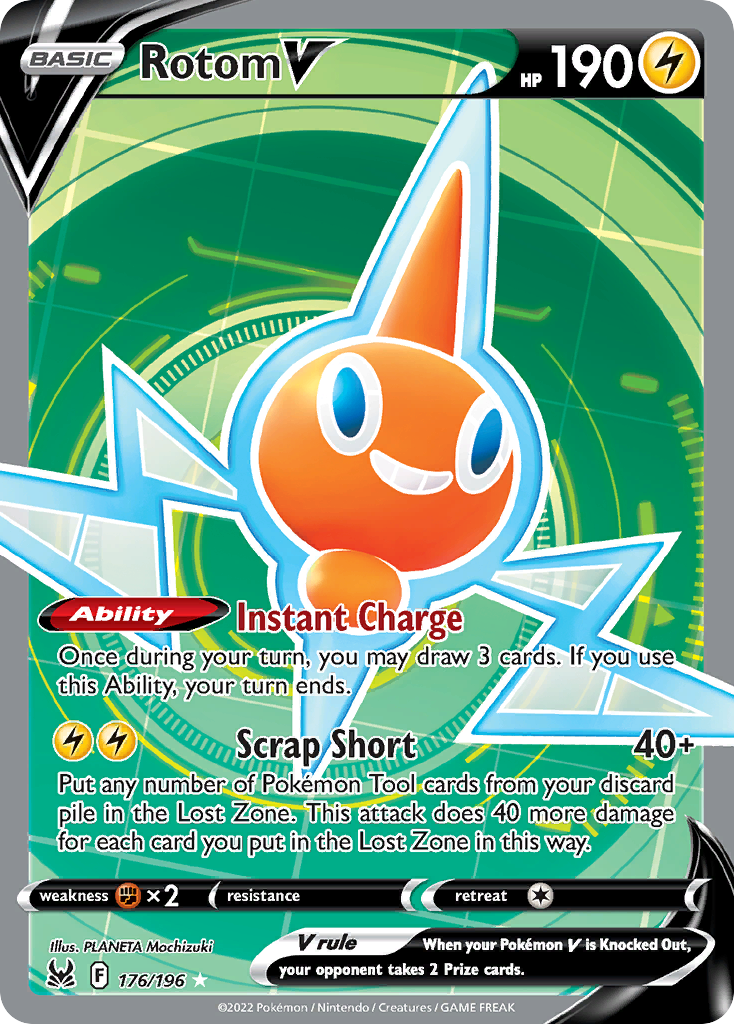 Rotom V 176/196 Lost Origin