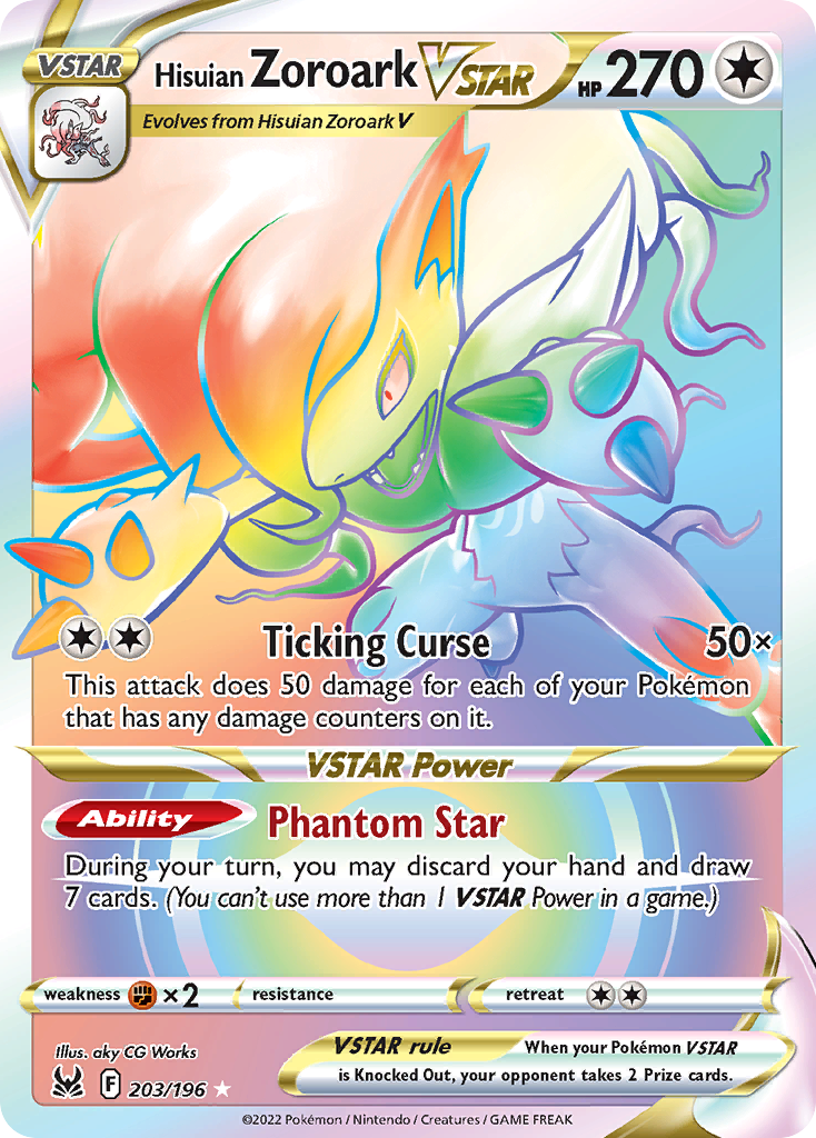 Hisuian Zoroark VSTAR 203/196 Lost Origin