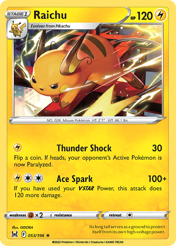 Raichu 053/196 Lost Origin