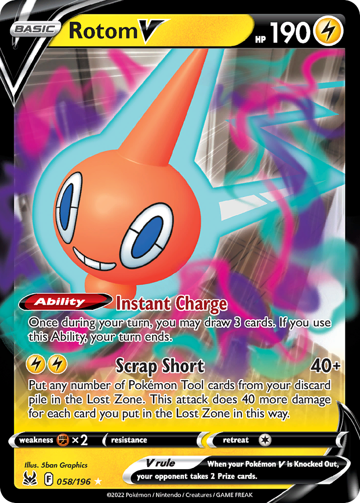 Rotom V 058/196 Lost Origin