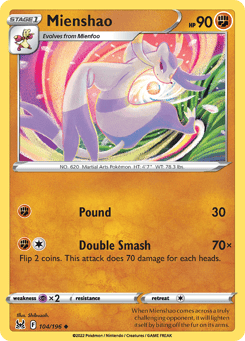 Mienshao 104/196 Lost Origin