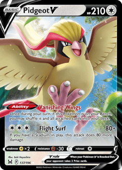 Pidgeot V 137/196 Lost Origin
