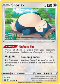 Snorlax 143/196 Lost Origin