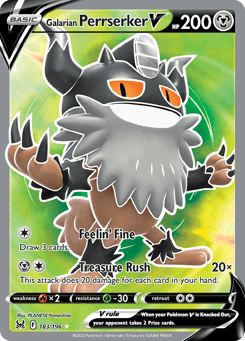 Galarian Perrserker V 183/196 Lost Origin