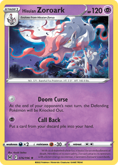 Hisuian Zoroark 076/196 Lost Origin