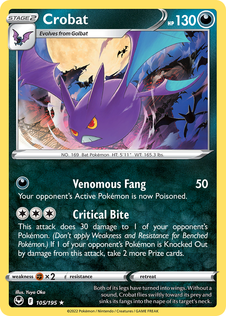 Crobat 105/195 Silver Tempest