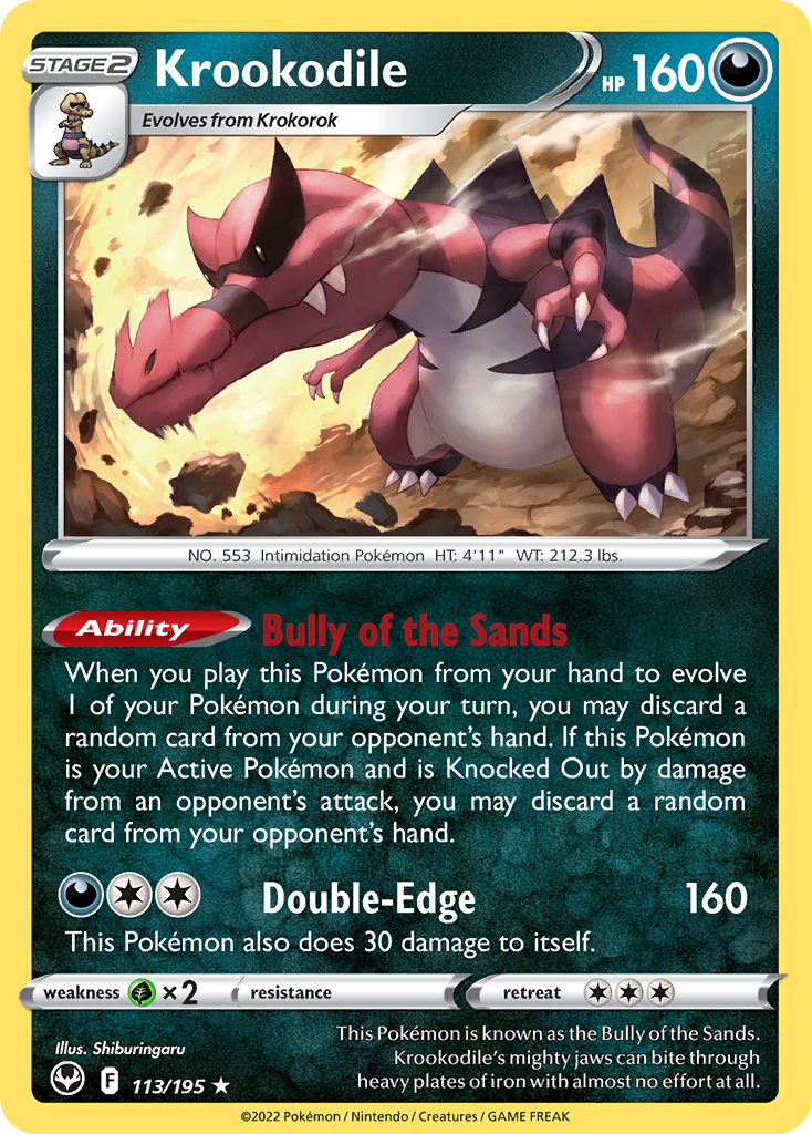Krookodile 113/195 Silver Tempest