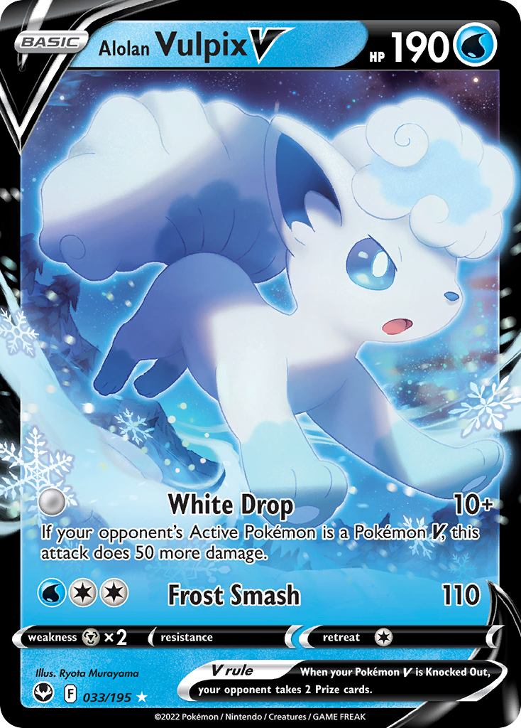 Alolan Vulpix V 033/195 Silver Tempest