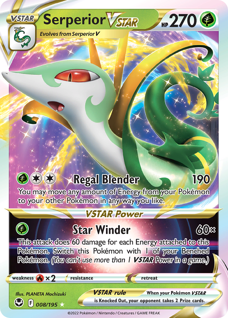 Serperior VSTAR 008/195 Silver Tempest
