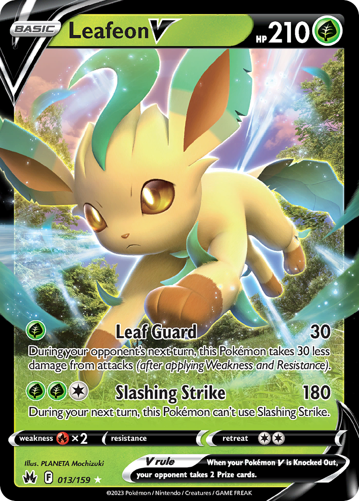 Leafeon V 013/159 Crown Zenith