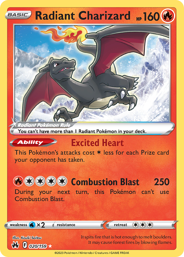 Radiant Charizard 020/159 Crown Zenith