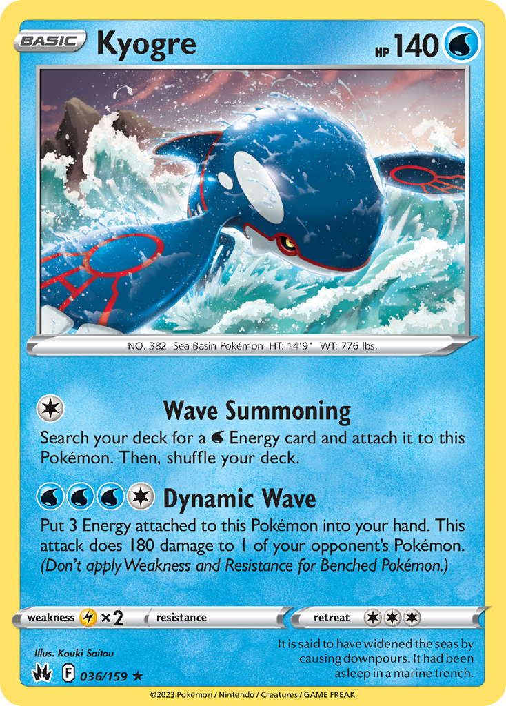 Kyogre 036/159 Crown Zenith