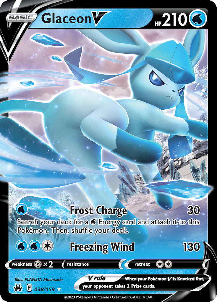 Glaceon V 038/159 Crown Zenith