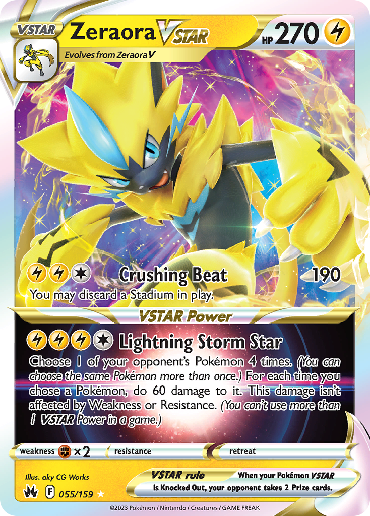 Zeraora VSTAR 055/159 Crown Zenith