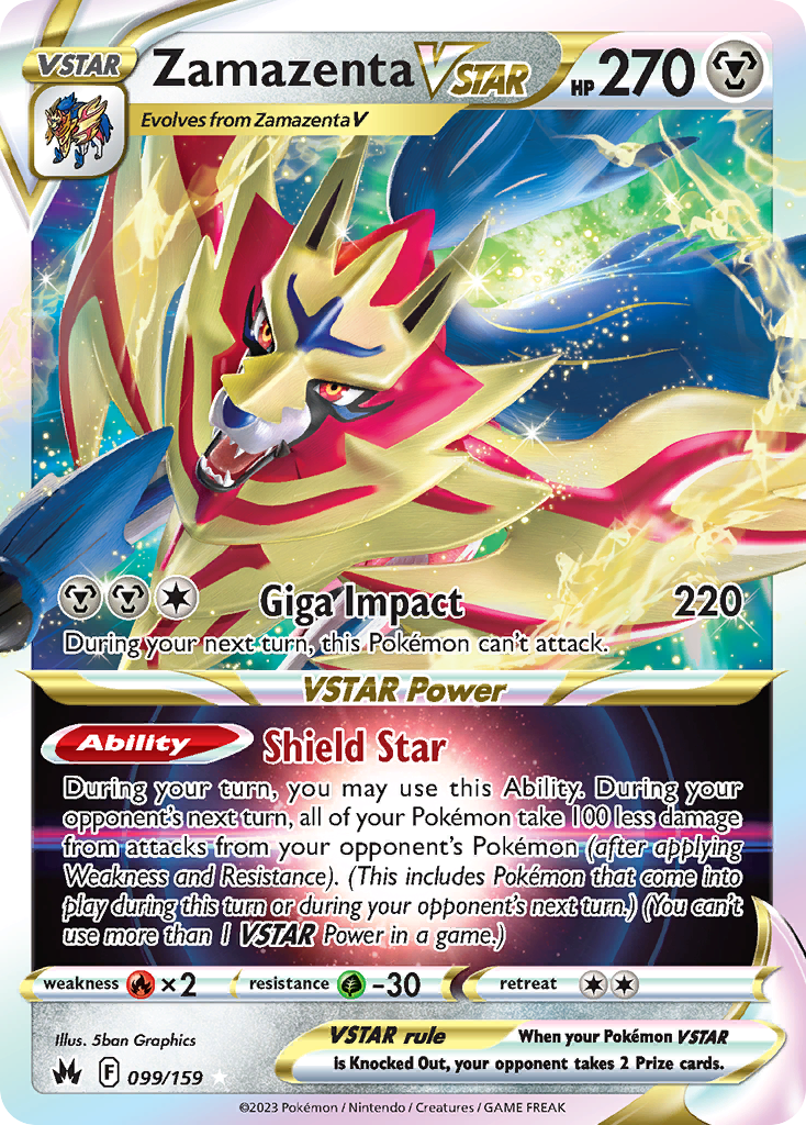 Zamazenta VSTAR 099/159 Crown Zenith