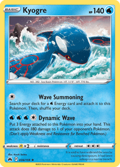 Kyogre 036/159 Crown Zenith