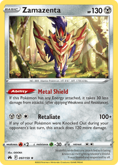 Zamazenta 097/159 Crown Zenith