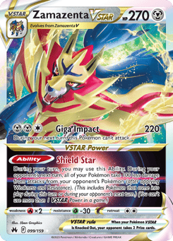 Zamazenta VSTAR 099/159 Crown Zenith