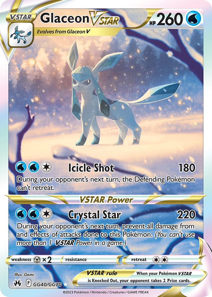 Glaceon VSTAR GG40/GG70 Crown Zenith Galarian Gallery