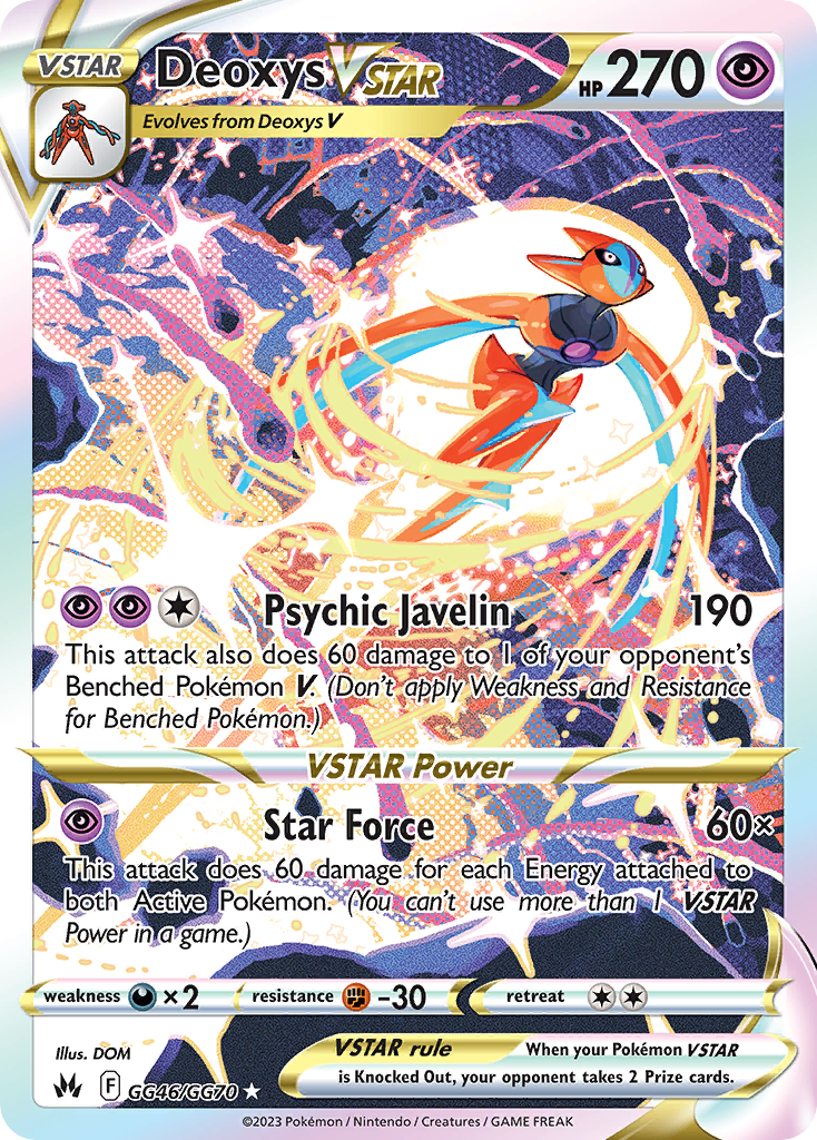 Deoxys VSTAR GG46/GG70 Crown Zenith Galarian Gallery