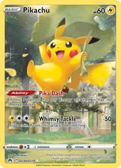 Pikachu GG30/GG70 Crown Zenith Galarian Gallery