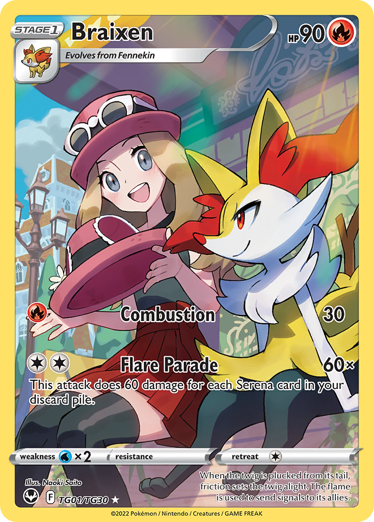 Braixen TG01/TG30 Silver Tempest Trainer Gallery