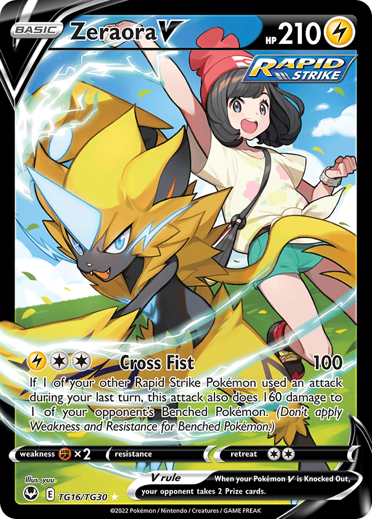 Zeraora V TG16/TG30 Silver Tempest Trainer Gallery