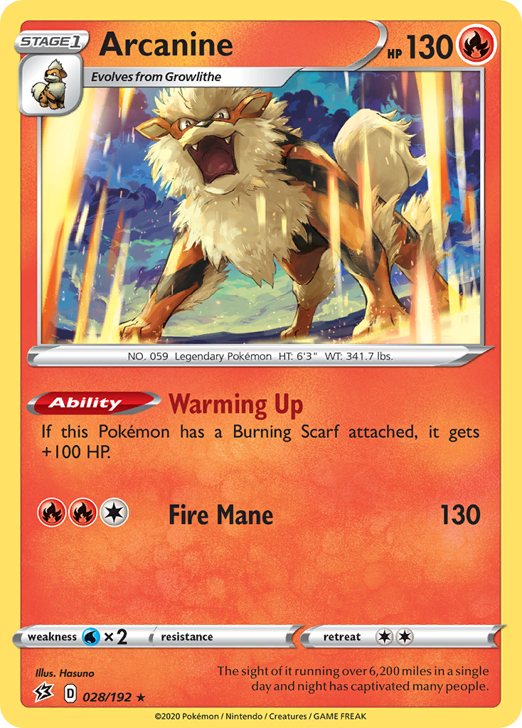 Arcanine 028/192 Rebel Clash