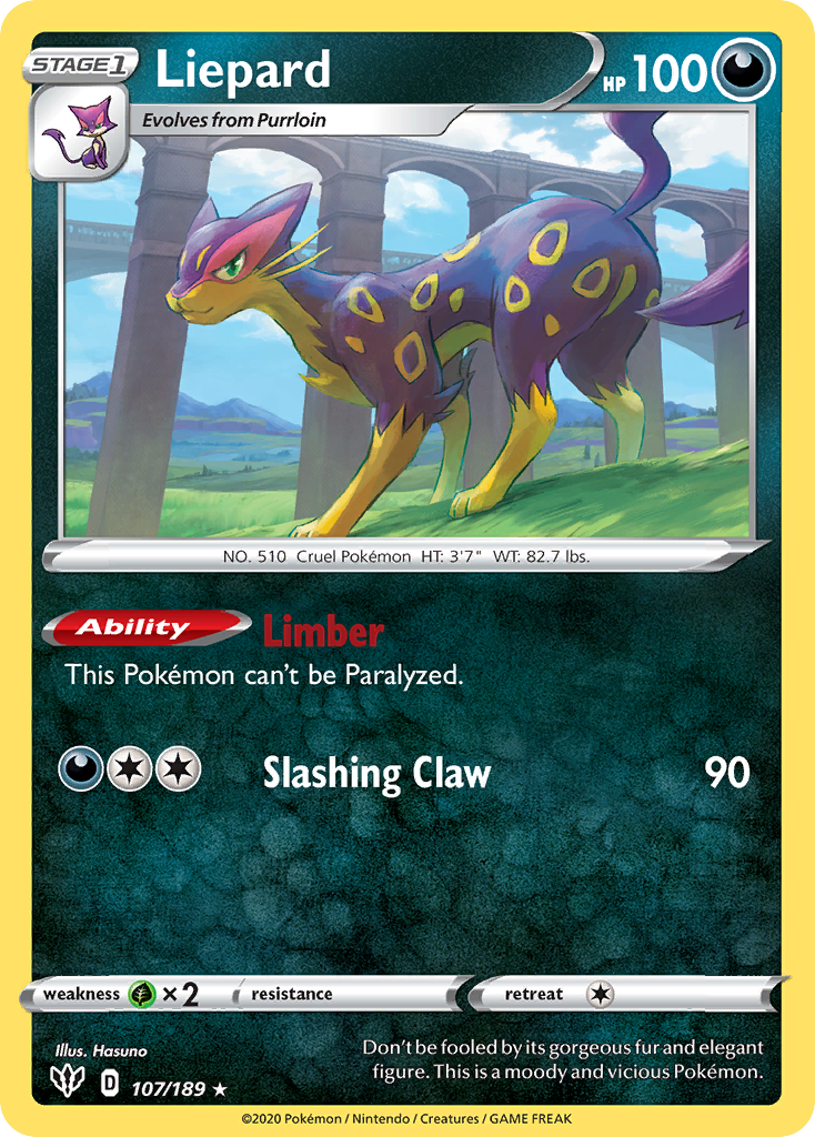 Liepard 107/189 Darkness Ablaze