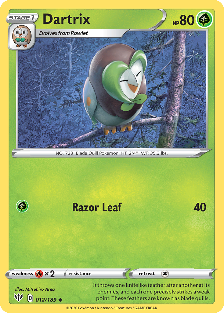 Dartrix 012/189 Darkness Ablaze