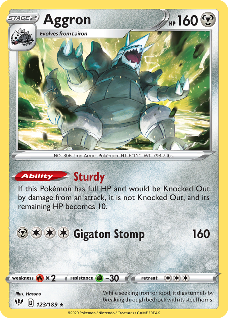 Aggron 123/189 Darkness Ablaze