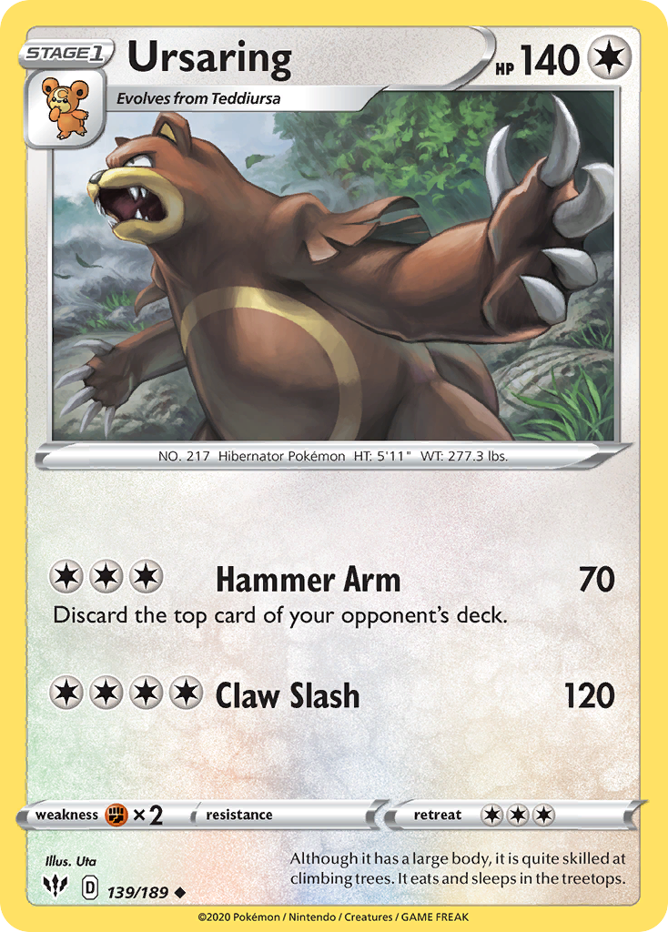 Ursaring 139/189 Darkness Ablaze