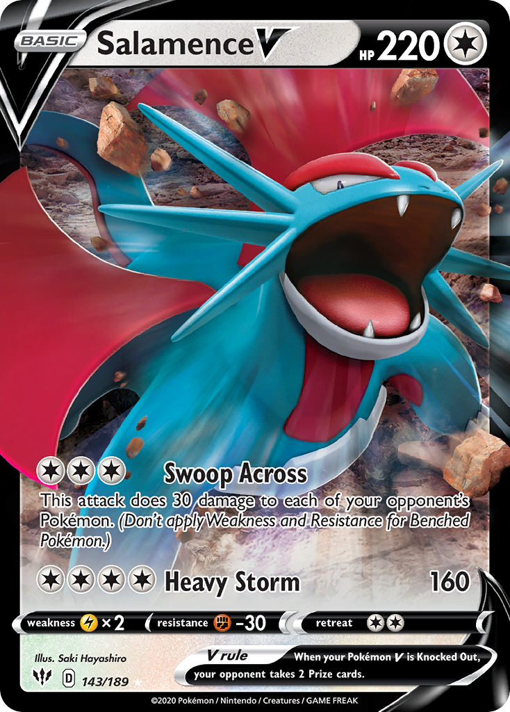 Salamence V 143/189 Darkness Ablaze