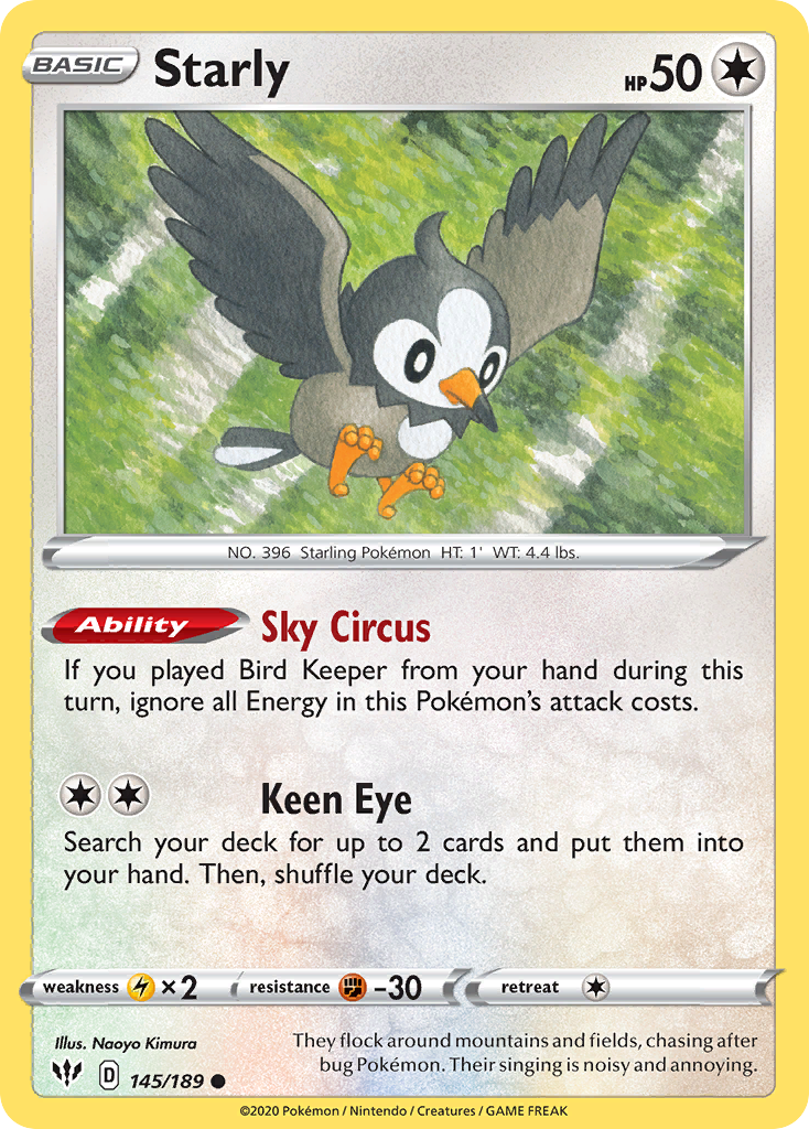 Starly 145/189 Darkness Ablaze