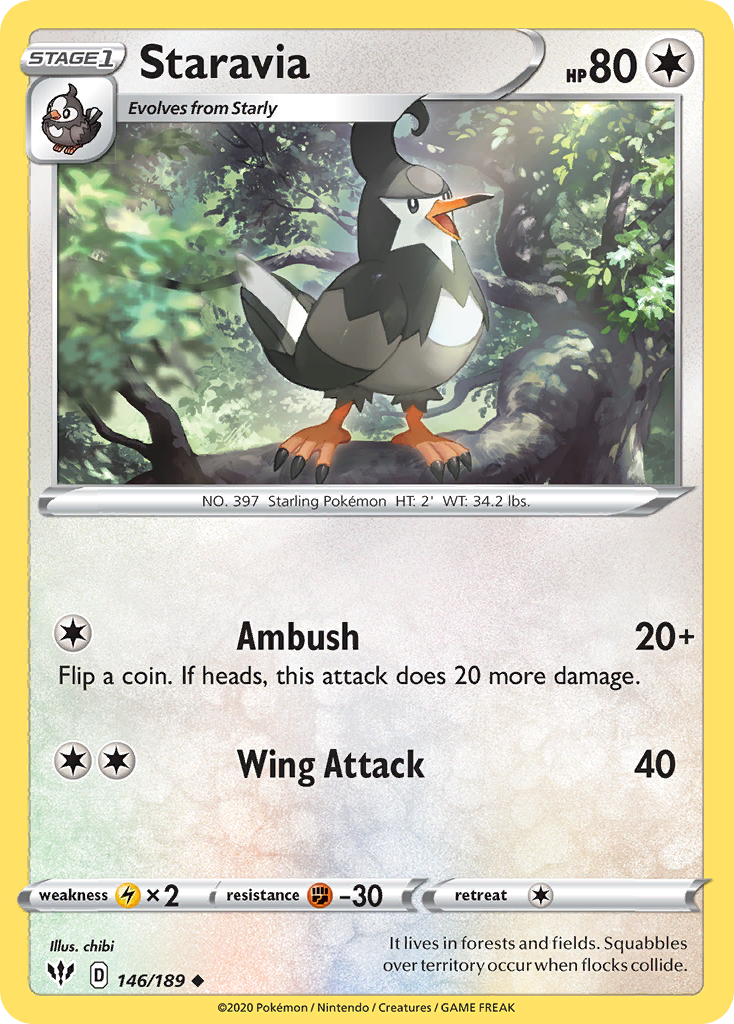 Staravia 146/189 Darkness Ablaze